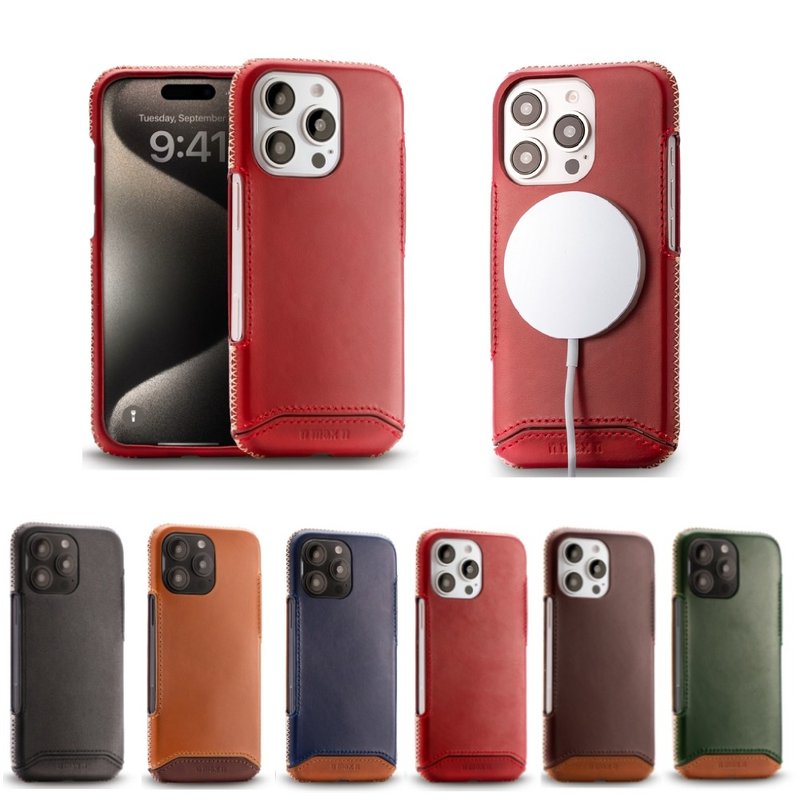 iPhone 16 Pro 经典系列-磁吸手机皮套-六色任选 - 手机壳/手机套 - 真皮 咖啡色