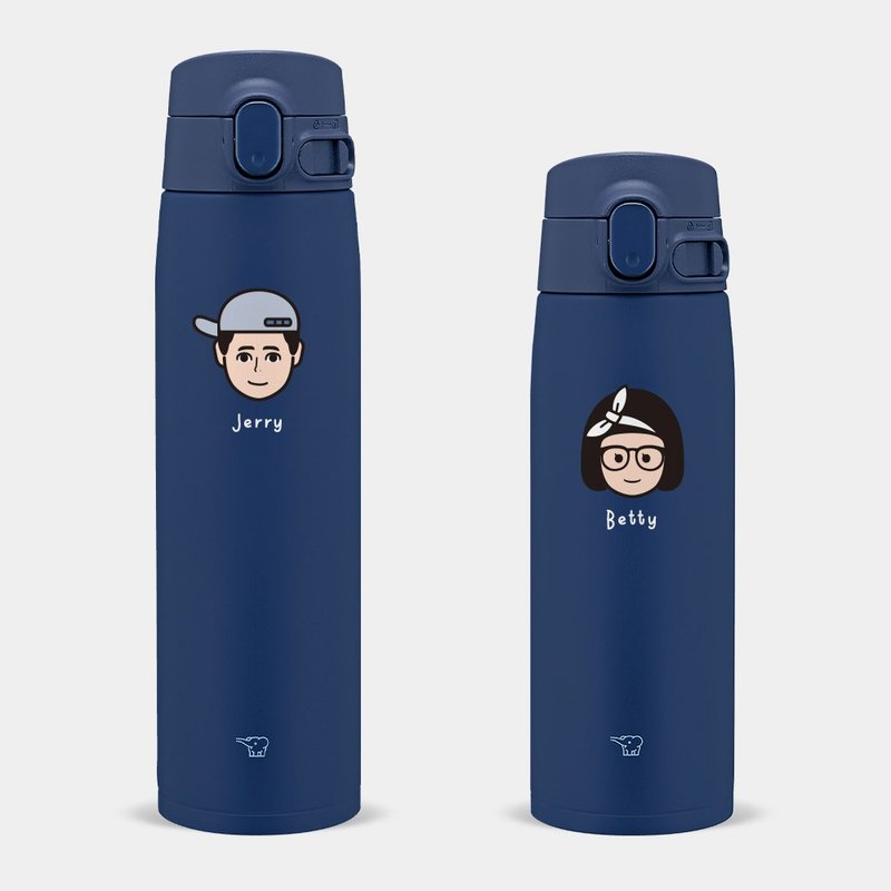【定制化礼物】毕业礼 Q版头像 象印 600 / 720ML 弹盖保温瓶 005 - 保温瓶/保温杯 - 不锈钢 卡其色