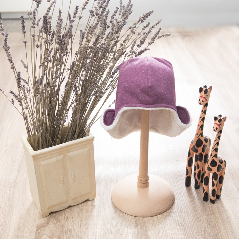 《纯手作》飞行帽-紫色雪花 手作 无毒 渔夫 帽 童装 婴儿 儿童 - 其他 - 棉．麻 紫色