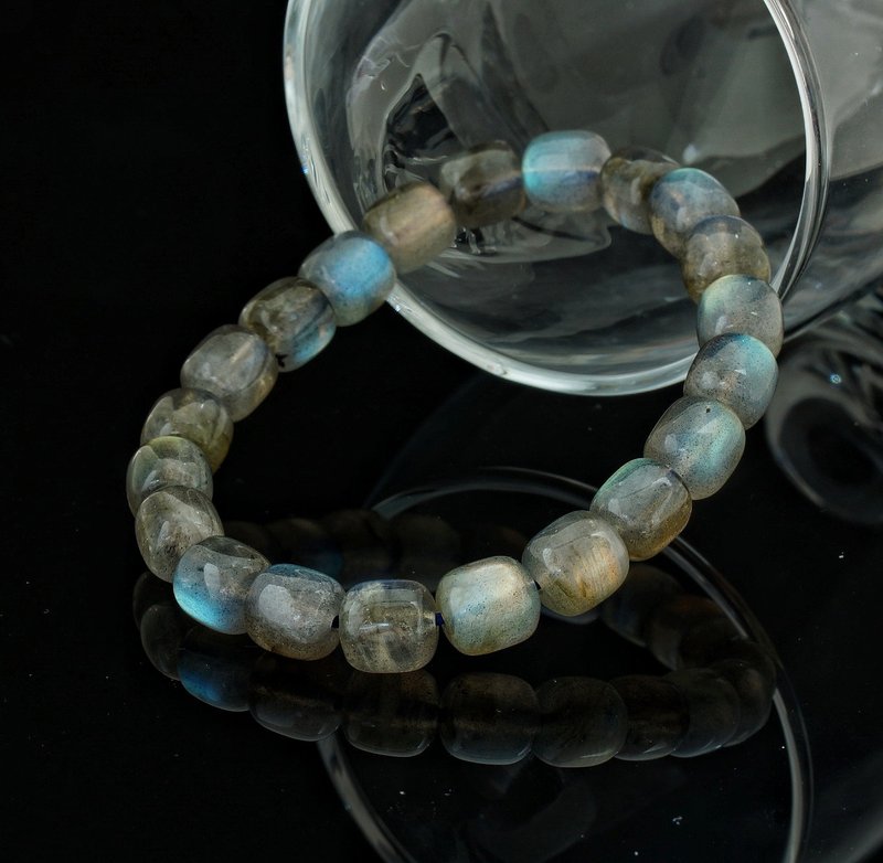 灰拉长石 8.2mm 手链 ( G.Labradorite 8.2mm Bracelet ) - 手链/手环 - 水晶 