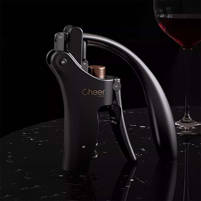 【免运】Cheer启尔 黑金兔头红酒手动开瓶器 乔迁新居礼品盒 - 酒杯/酒器 - 其他材质 黑色