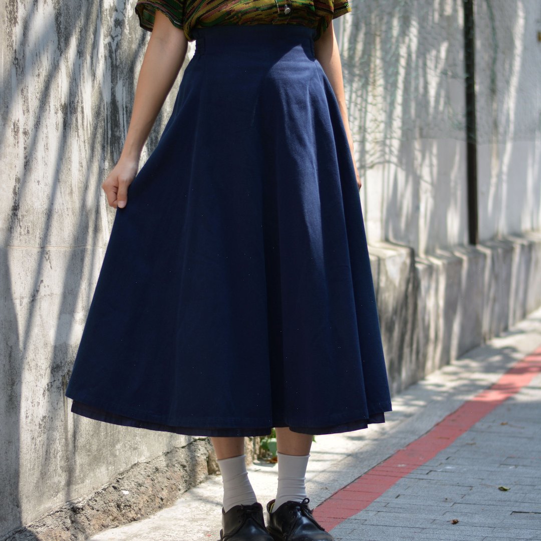 蓝朵  |  古着半身裙  |  27.5 - 31.5腰 - 裙子 - 其他材质 多色