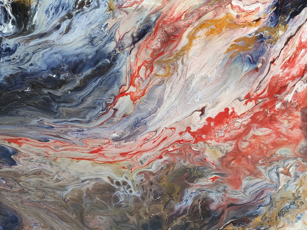 光影生命流流体抽象艺术鲜艳色彩原画 - 墙贴/壁贴 - 其他材质 多色
