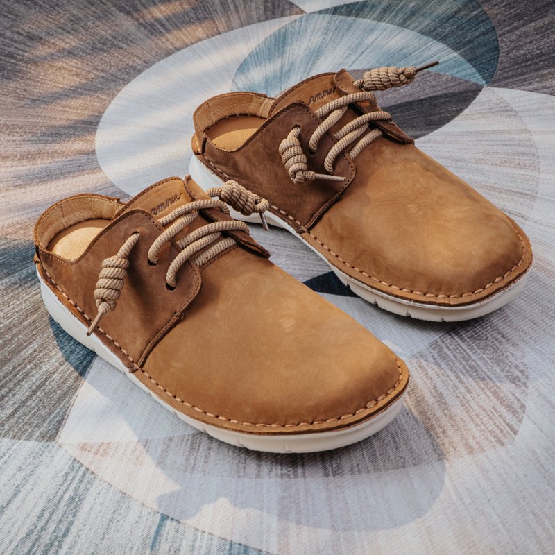 【率性百搭】MIT舒适休闲鞋。真皮。棕咖9508 - 男款休闲鞋 - 真皮 咖啡色