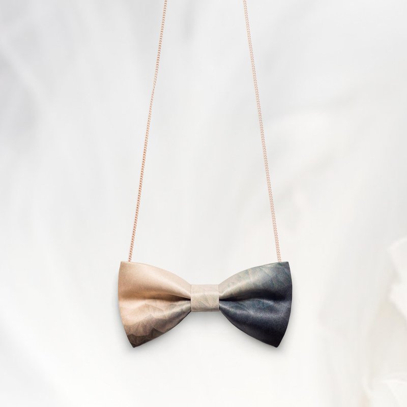 K0071 日与夜 印花小颈链 小头饰橡筋 宠物小颈圈 童装领结 婚礼小手花 - 颈链 - 纸 卡其色