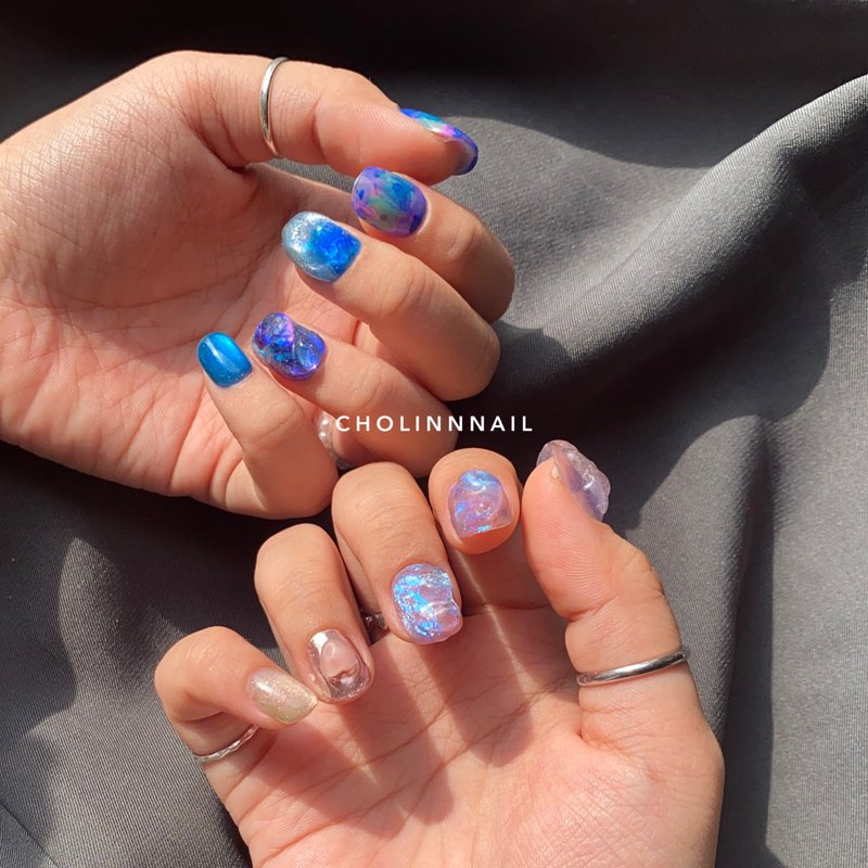 星河交响曲- 定制化手作穿戴美甲片 - 其他 - 其他材质 紫色