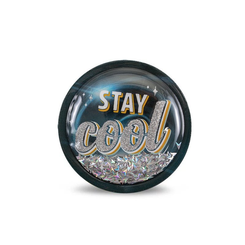 替换式闪亮摇摇徽章 - 型格 书包徽章 摇摇亮片 - 徽章/别针 - 其他材质 黑色