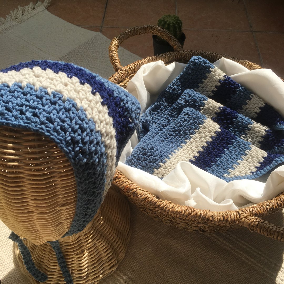 Kerchief crochet - 发饰 - 聚酯纤维 蓝色