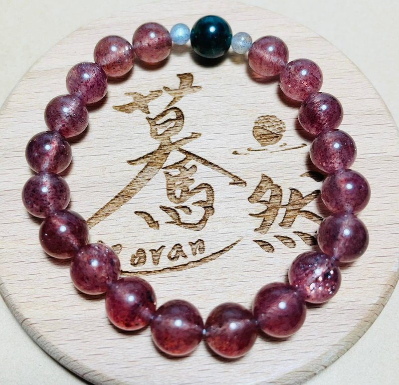 蓦然(手环系列)星光草莓晶8mm--爱情/迎刃而解 - 手链/手环 - 水晶 红色