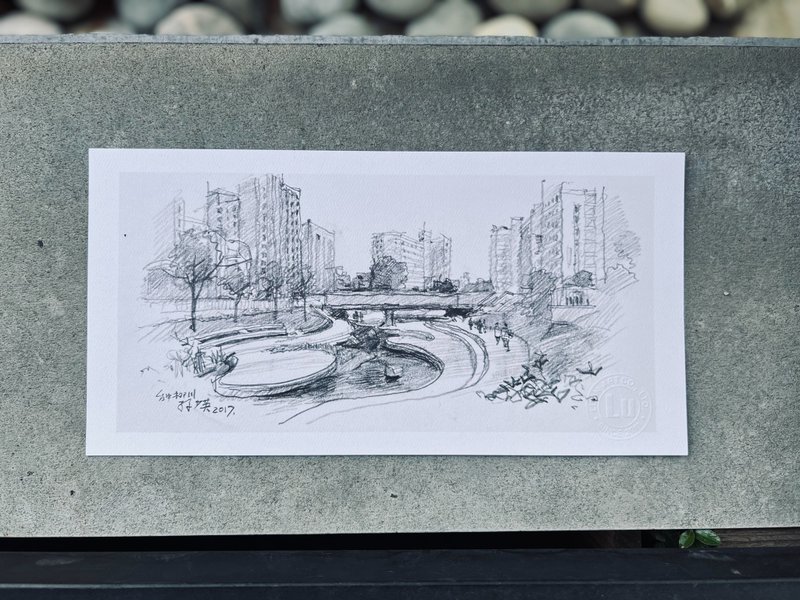 风景艺术微喷-台中柳川 - 其他 - 纸 黑色