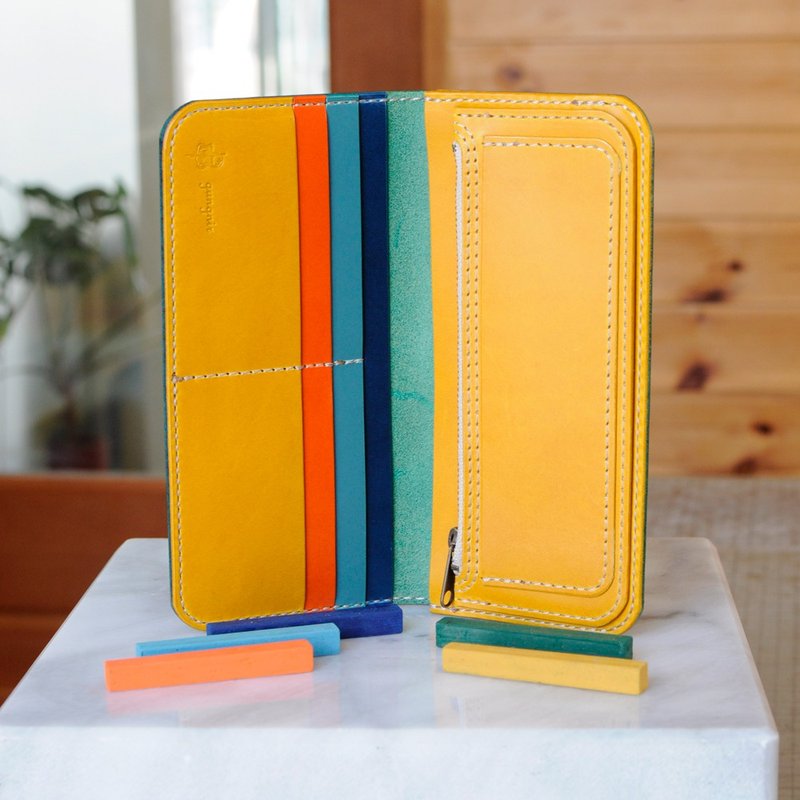 Simple wallet A No.7 Buttero - 皮夹/钱包 - 真皮 绿色