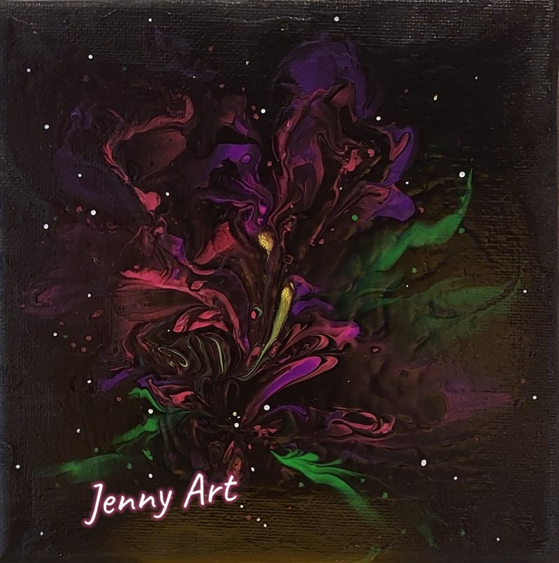 【灿烂的绽放】无框画 抽象画 画作 挂画 居家生活摆设 印象派 - 海报/装饰画/版画 - 其他材质 黑色