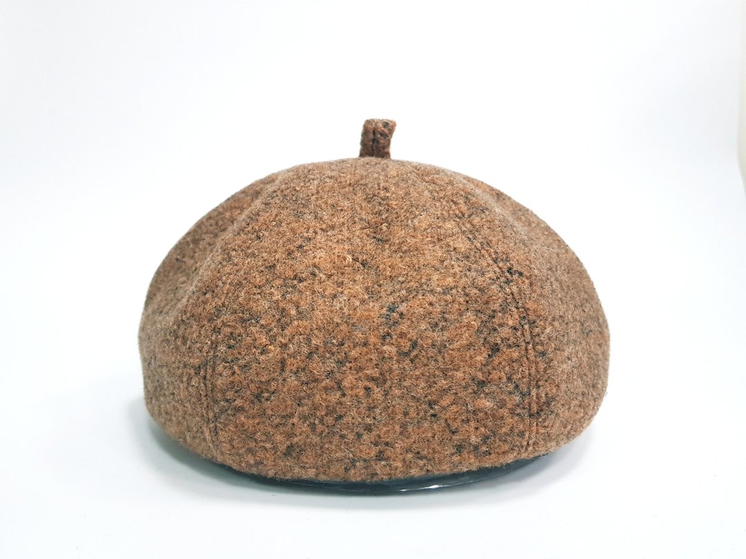 文青时尚南瓜帽- 珍珠奶茶  #圣诞礼物 #毛料 #秋冬 #保暖 - 帽子 - 其他材质 咖啡色