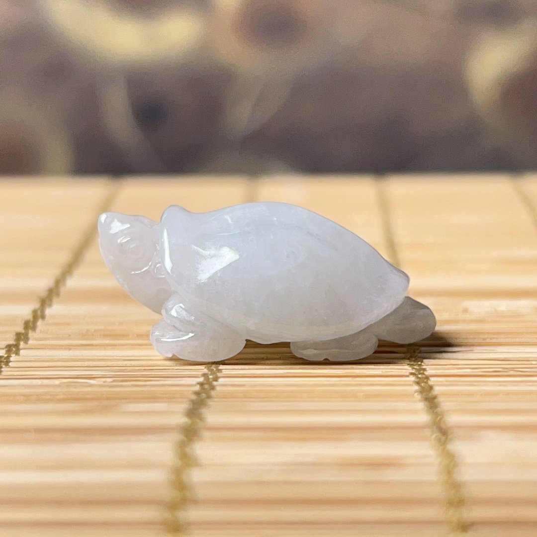 翡翠甲鱼 | 天然缅甸A货翡翠 | 送礼 - 吊饰 - 玉石 透明