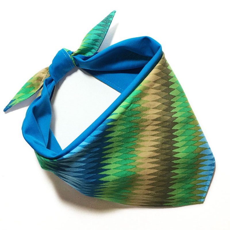 狗狗专属名领巾-定制化(大型犬)- 绿草 - 项圈/牵绳 - 棉．麻 绿色