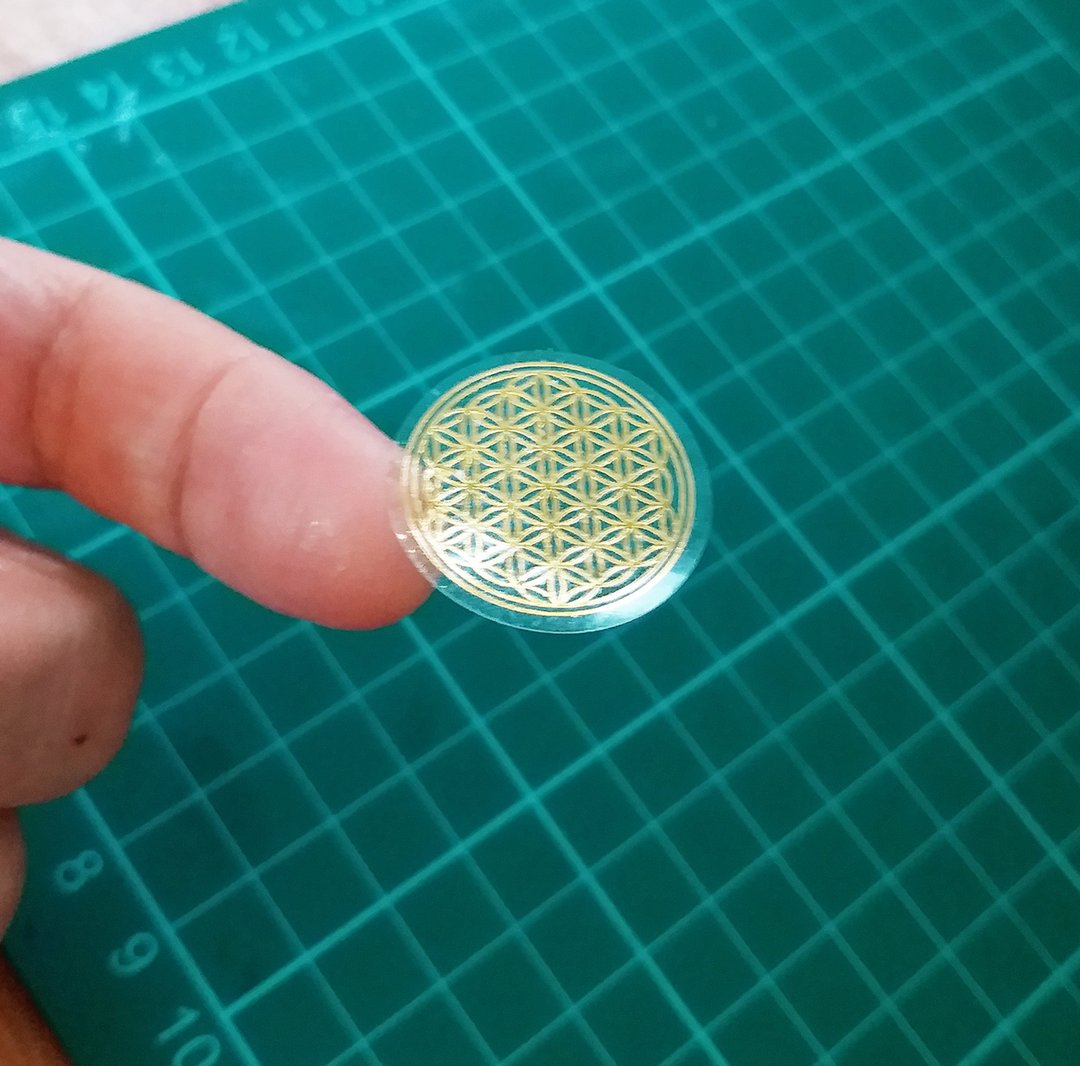 【宇能】 生命之花贴纸 2.3cm *30个(10丝厚) 神圣几何符 - 贴纸 - 纸 金色