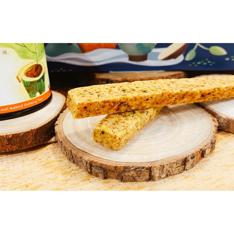 多入优惠【茶食光光】 阿里山炭焙乌龙茶起酥饼(奶素) (15支盒) - 手工饼干 - 新鲜食材 蓝色