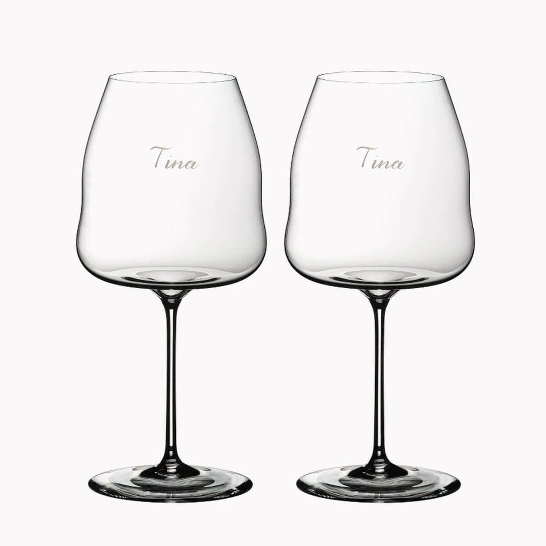 (一对价) 950cc【Riedel 黑皮诺红酒杯】Winewings 醒酒杯 - 酒杯/酒器 - 玻璃 白色