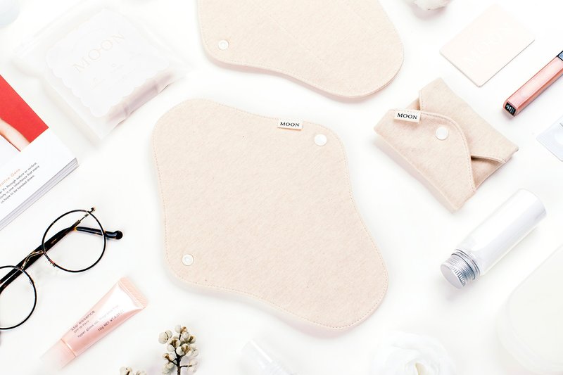 MOON月事儿－100%双面有机卫生棉垫－230mm (日用) - 女士内衣裤 - 棉．麻 