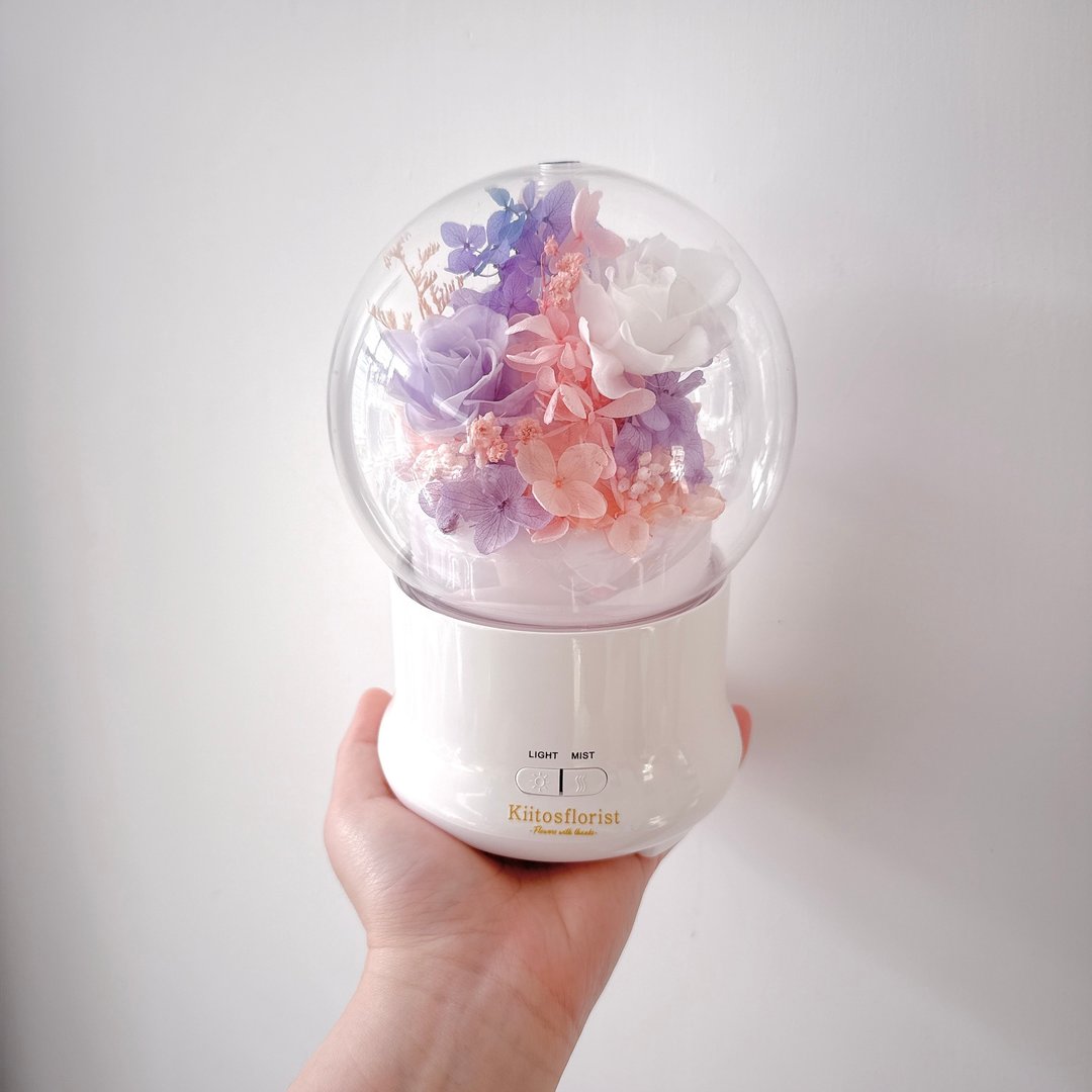 Kiitosflorist永生花香薰机 - 淺紫 - 香薰/精油/线香 - 其他材质 紫色