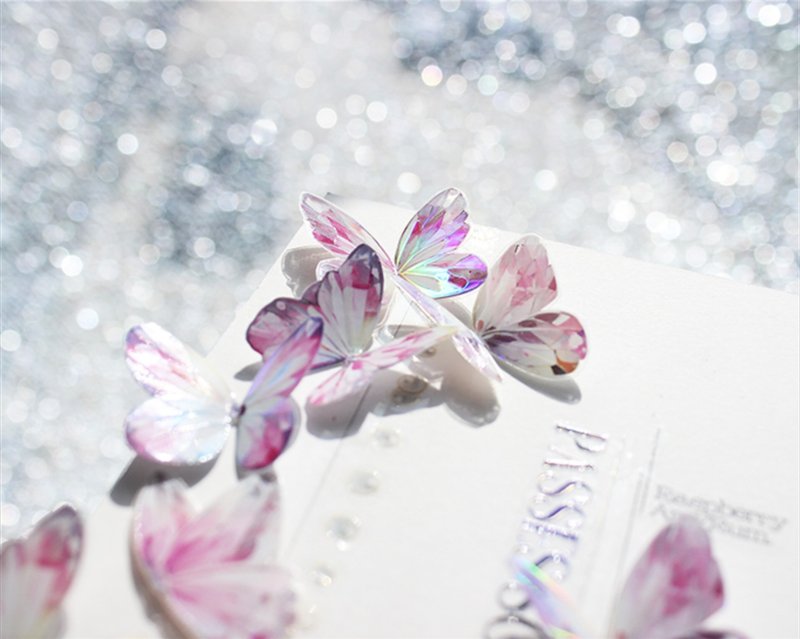 水晶凌蝶 PET 紙膠帶 虹光 10米卷 - 纸胶带 - 其他材质 多色