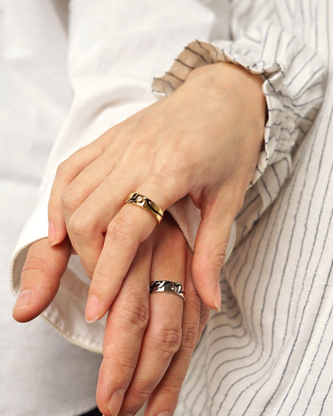 【雙 11 限定】 Our.Us.Ring : Couple Ring Set - 戒指 - 纯银 银色