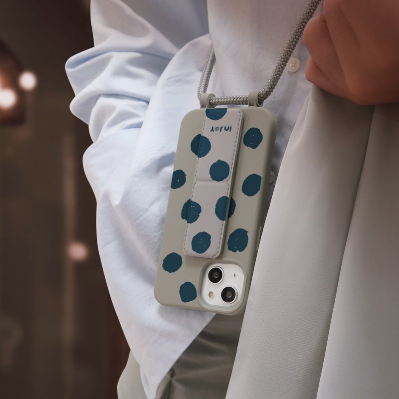 iPhone 17/16/15/14/13/SE3 云朵苏打 二合一防摔背绳手机壳 - 手机壳/手机套 - 塑料 灰色