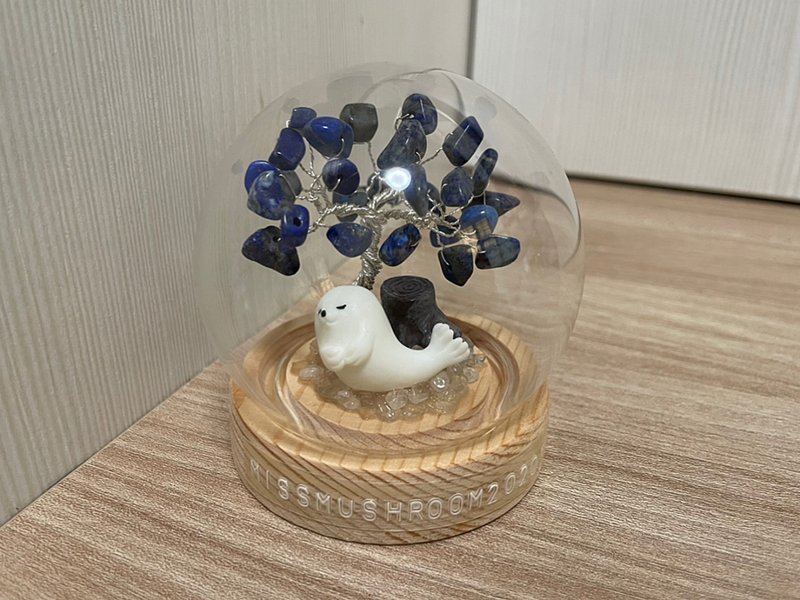 小海豹款订制 | 水晶树系列微景观水晶球 | 可爱 | 居家摆饰 - 摆饰 - 水晶 蓝色