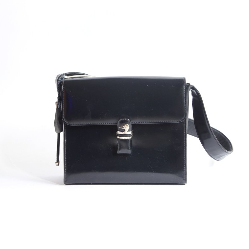 【蛋植物古着】达克公爵Gentleman Duck肩背古董包 - 侧背包/斜挎包 - 聚酯纤维 黑色