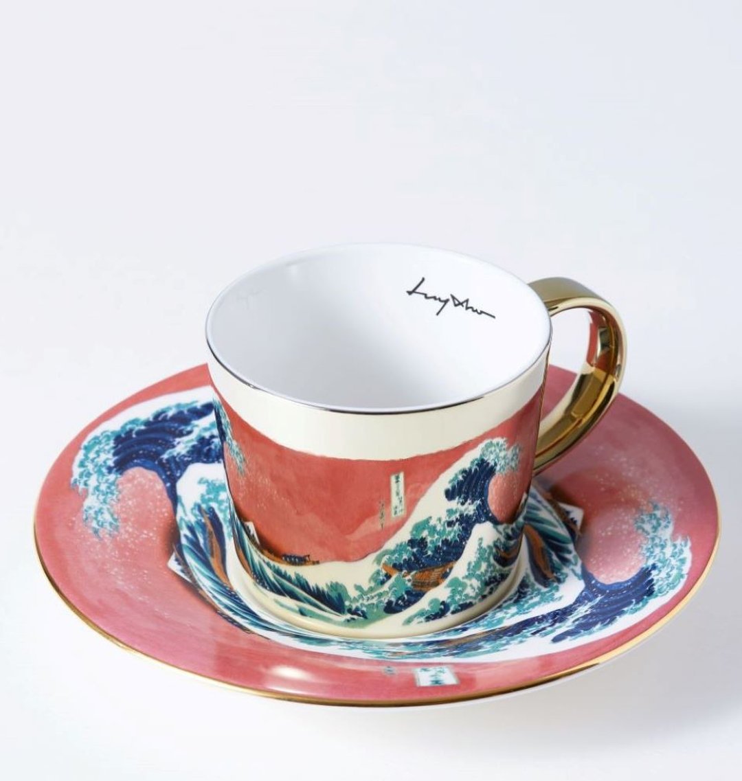 Luycho 韩国 镜面倒影杯 咖啡杯 _ 神奈川冲浪里 (致敬) - 花瓶/陶器 - 陶 金色