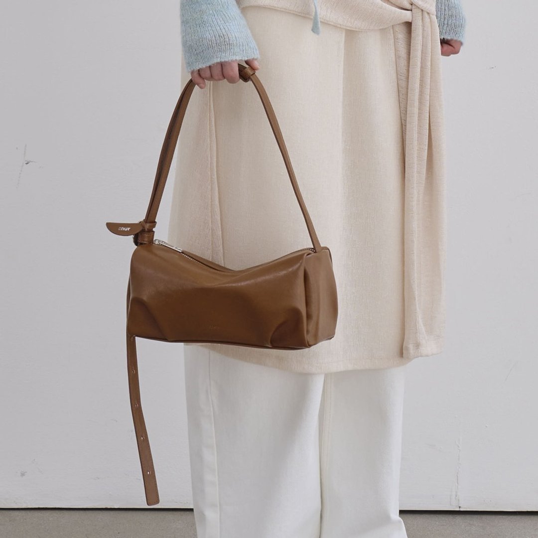 韓國製 MUR Bento bag 手袋/單肩包/上肩袋/手提袋 Brown - 侧背包/斜挎包 - 环保材料 