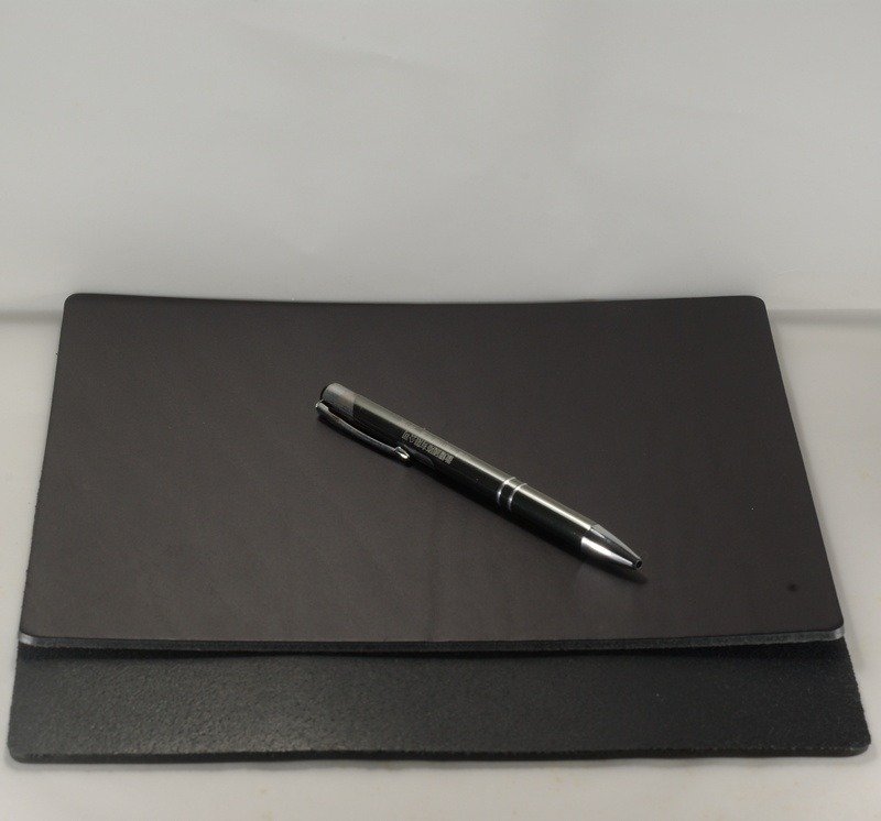 Mark Honor 意大利植鞣苯染皮垫桌垫鼠标垫-黑色24厘米*20厘米 - 餐垫/桌巾 - 真皮 黑色