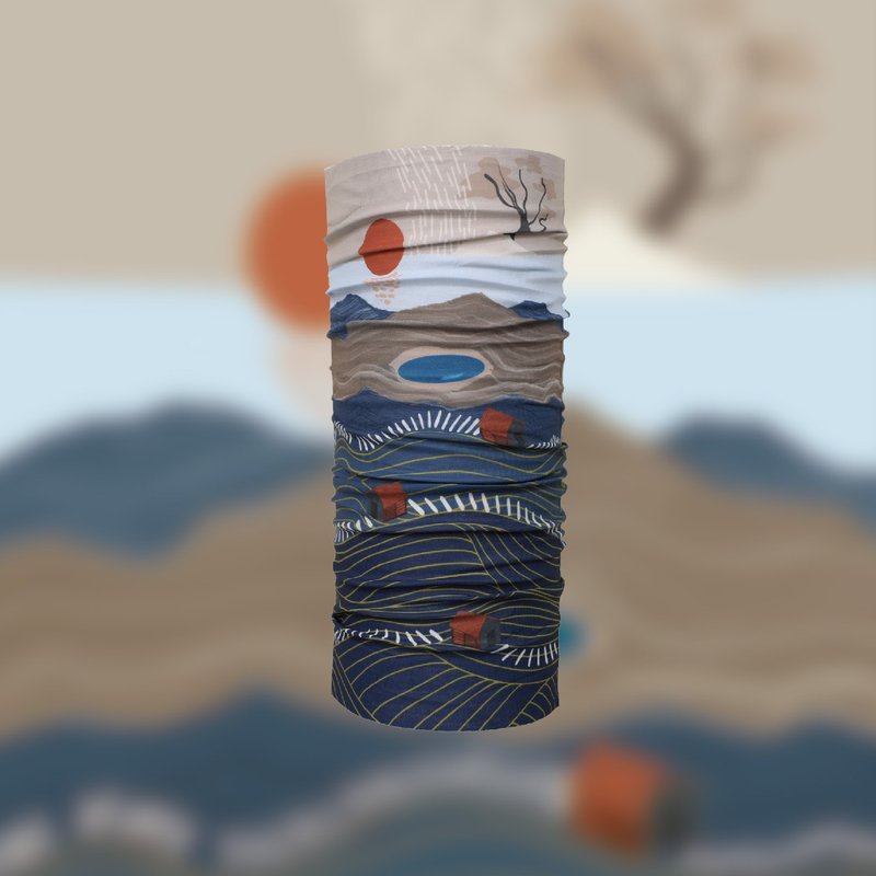 【小创袜】嘉明湖 抑菌保暖头巾 运动巾 登山头巾台湾百岳山 卡其 - 运动配件 - 聚酯纤维 卡其色