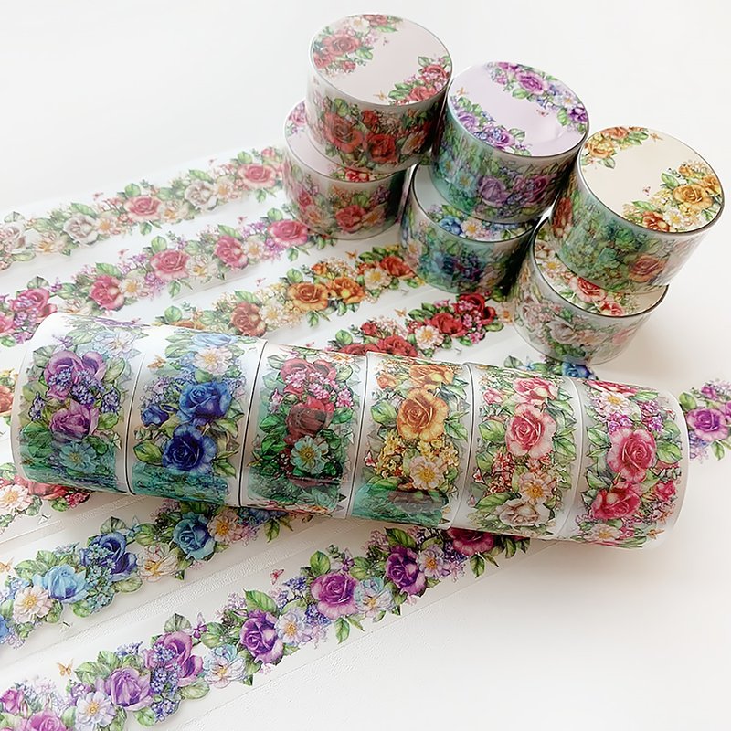 Hazel Rose Garden (3cm) PET tape - 纸胶带 - 纸 