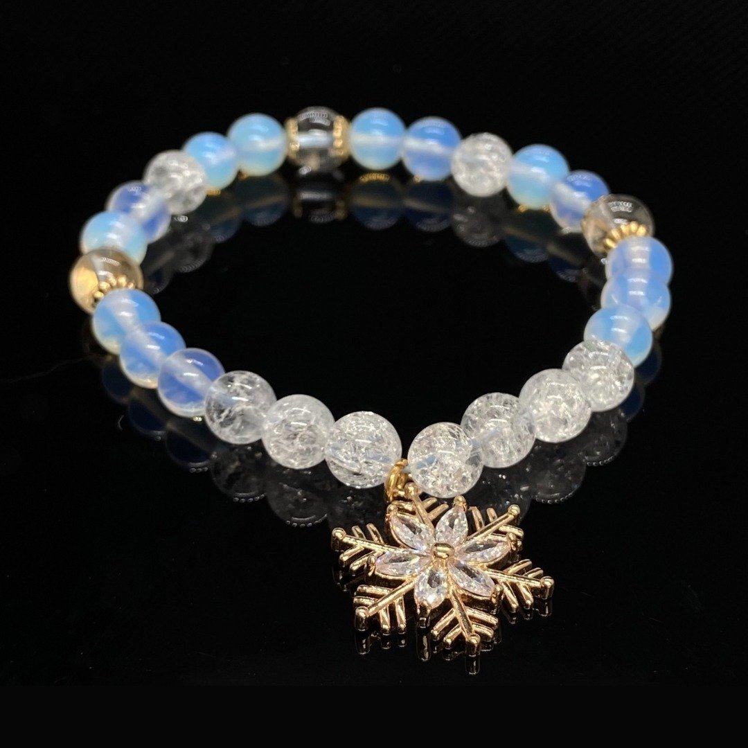 【冰雪加冕/Elsa's Coronation】白水晶净化手链 | 天然石 定制 - 手链/手环 - 水晶 透明