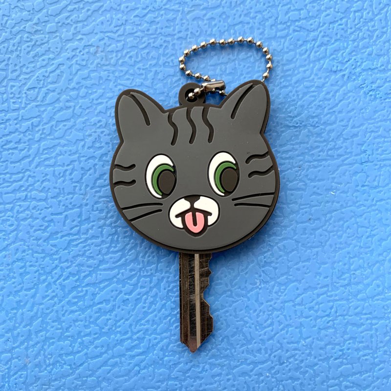 三猫俱乐部猫头钥匙套 - 钥匙链/钥匙包 - 硅胶 