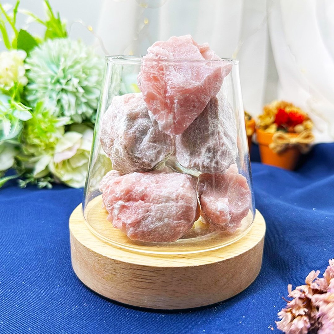 【MU 工坊】粉澳宝扩香石夜灯/水晶扩香灯/碎石/室内香薰/净化 - 香薰/精油/线香 - 其他材质 