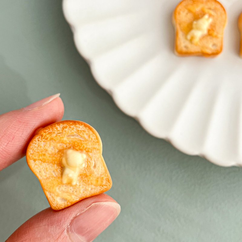 快乐奶油蜂蜜吐司 - 玩偶/公仔 - 粘土 黄色