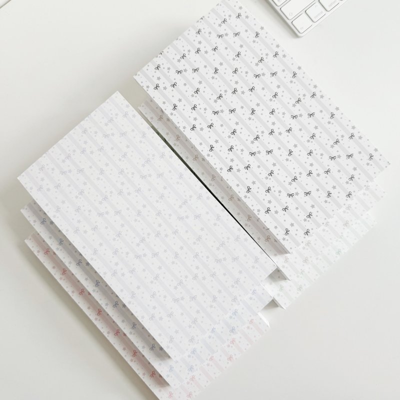 缎带墨水双面背景拼贴纸 - 便条纸/标签贴 - 纸 