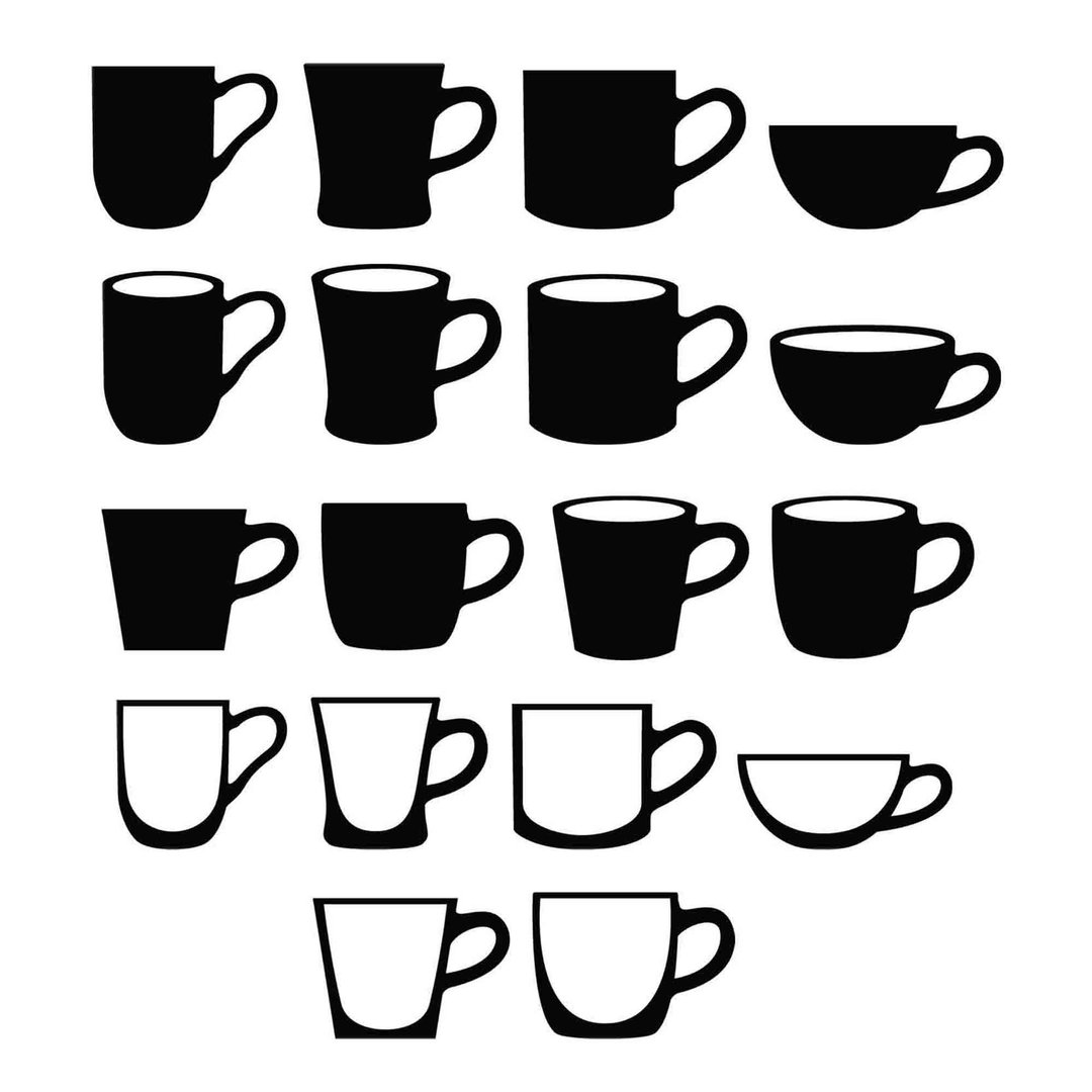 Coffee cup svg, tea cup svg, coffee mug svg, teacup svg, tea mug svg, coffee cup - 图文模板设计 - 其他材质 