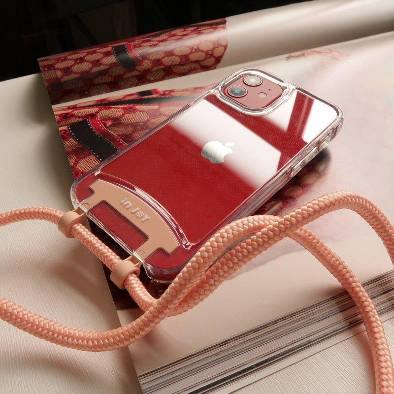 iPhone 16/15/14/13/SE3 慢步调旅行 二合一防摔背绳手机壳 - 手机壳/手机套 - 塑料 透明