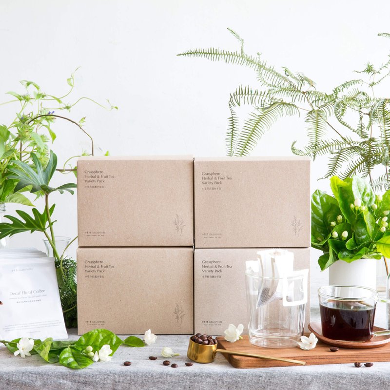 【挂耳式】茉莉茶香风味 低咖啡因花茶咖啡丨60入赠单包体验礼4包 - 咖啡 - 新鲜食材 咖啡色