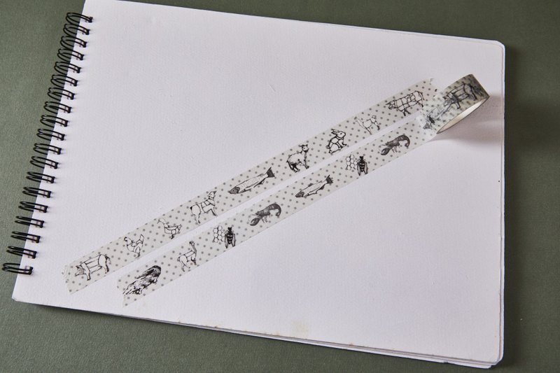 动物点点纸胶带 - 纸胶带 - 纸 