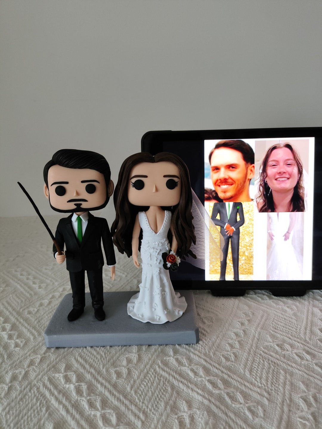 纯手工定制美国Funko Pop 自画像公仔情侣父母夫妻结婚周年礼物 - 玩偶/公仔 - 粘土 多色