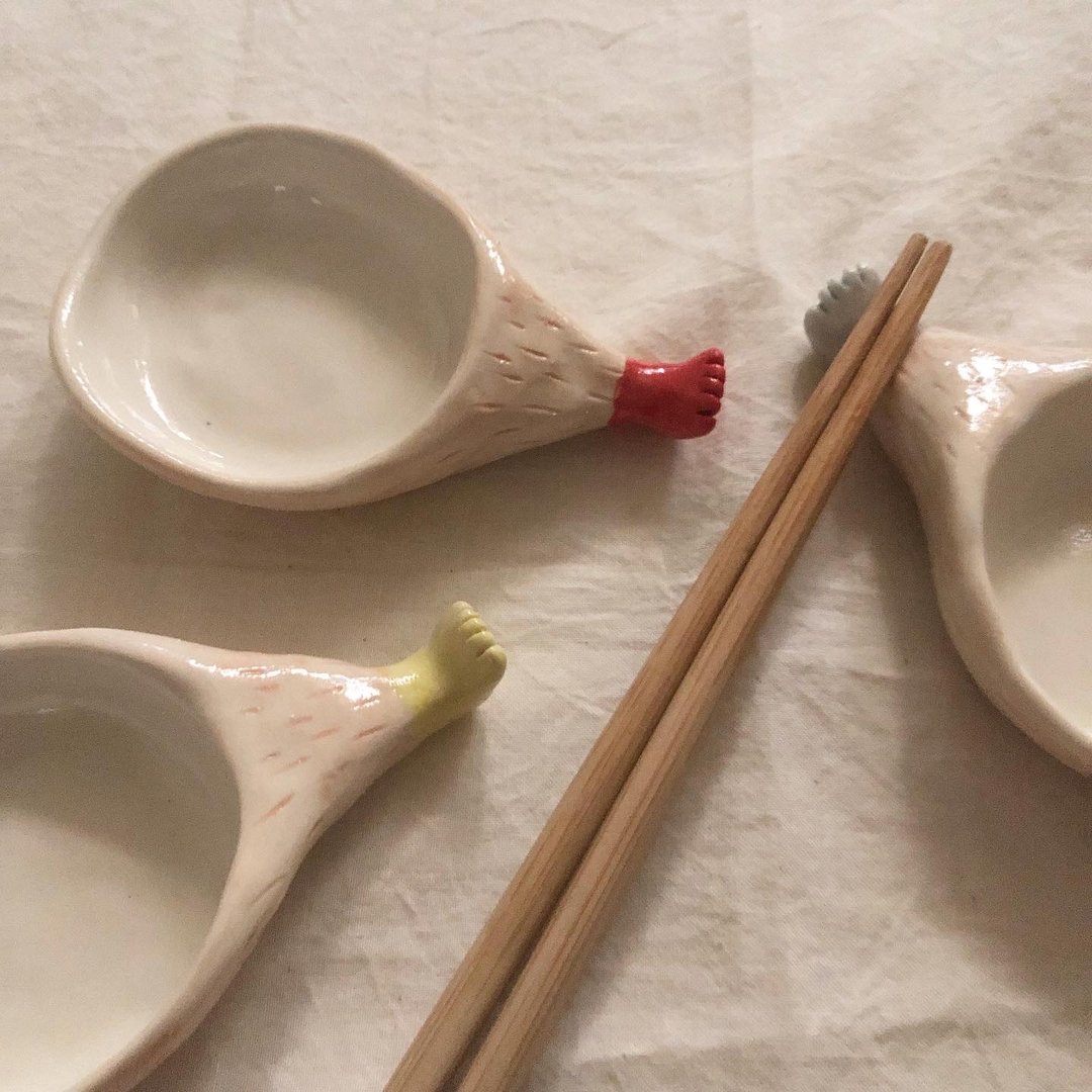 造型瓷器 - 酱料筷架腿 - 筷子/筷架 - 瓷 多色
