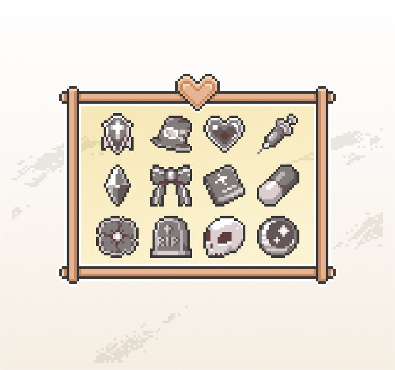 Twitch小奇点及订阅者徽章/忠诚徽章套图/像素风/黑暗魔法萝莉塔 - Logo 设计/图案设计 - 其他材质 