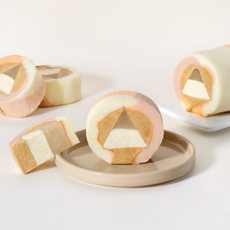 红茶荔枝冻雪糕卷 - 蛋糕/甜点 - 其他材质 卡其色