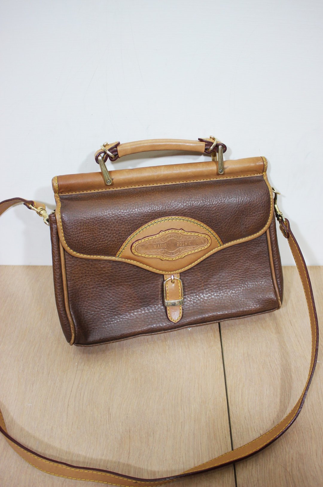 [Vintage皮包](Vintage)LIPTON咖啡色MALIO ROSHIE肩背斜背皮包 - 侧背包/斜挎包 - 真皮 咖啡色