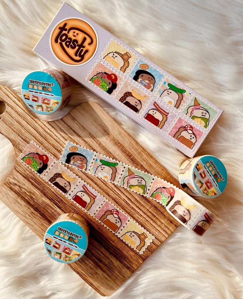 温心吐司 Tasty Toastys 吐司自拍 邮票和纸胶带 - 纸胶带 - 纸 