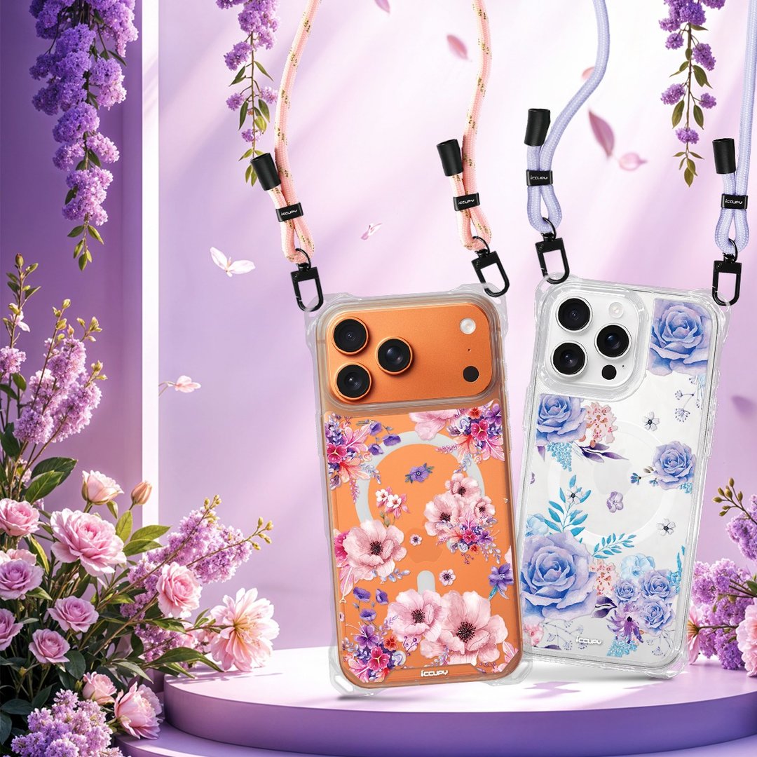 【浪漫花卉】手机防摔壳 附挂绳 for iPhone&Samsung 磁吸壳 - 手机壳/手机套 - 塑料 